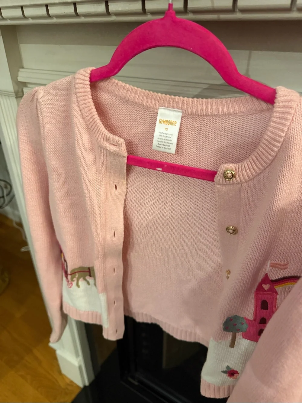 Gymboree Pink & Cream Princess Cat Dress and Cardigan Set